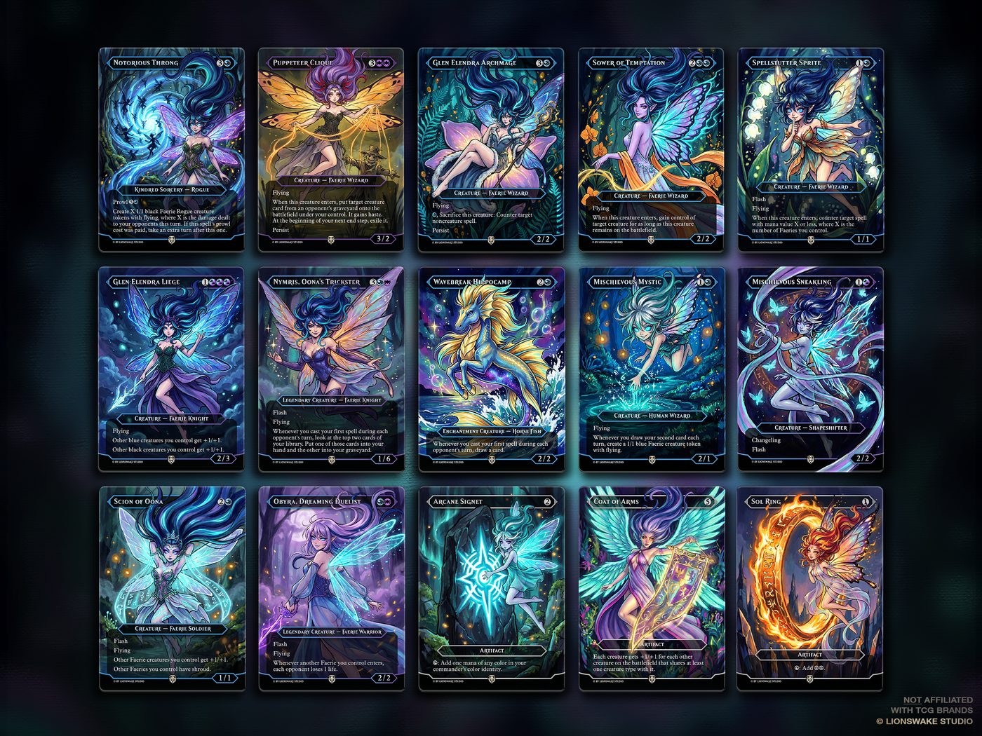 Alela Faerie Commander Deck — original artwork, view 7