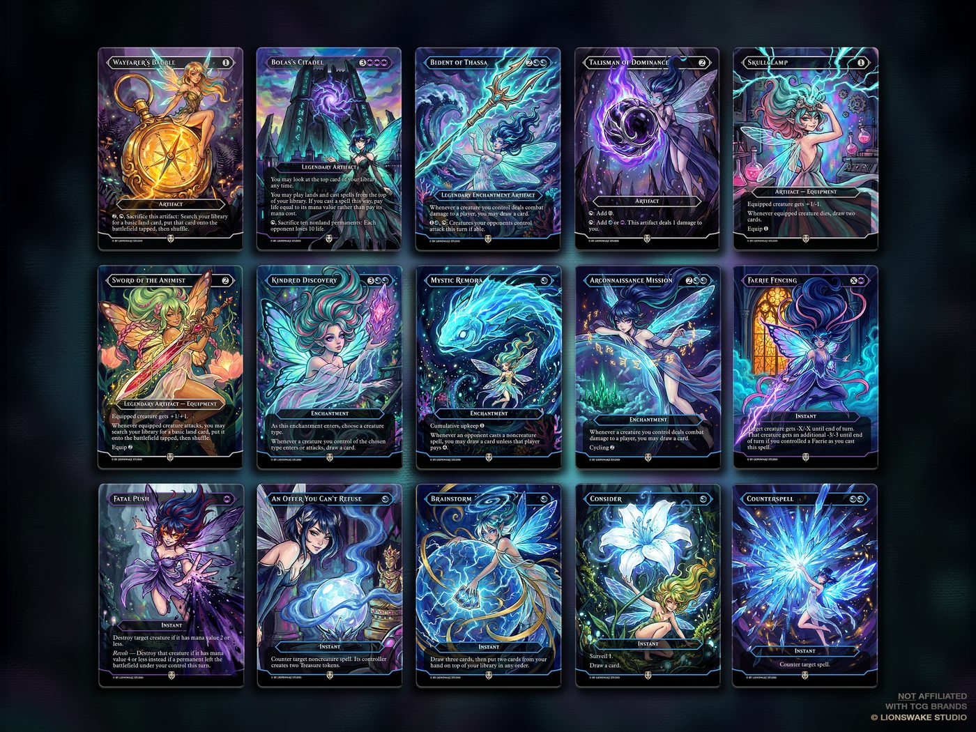 Alela Faerie Commander Deck — original artwork, view 8