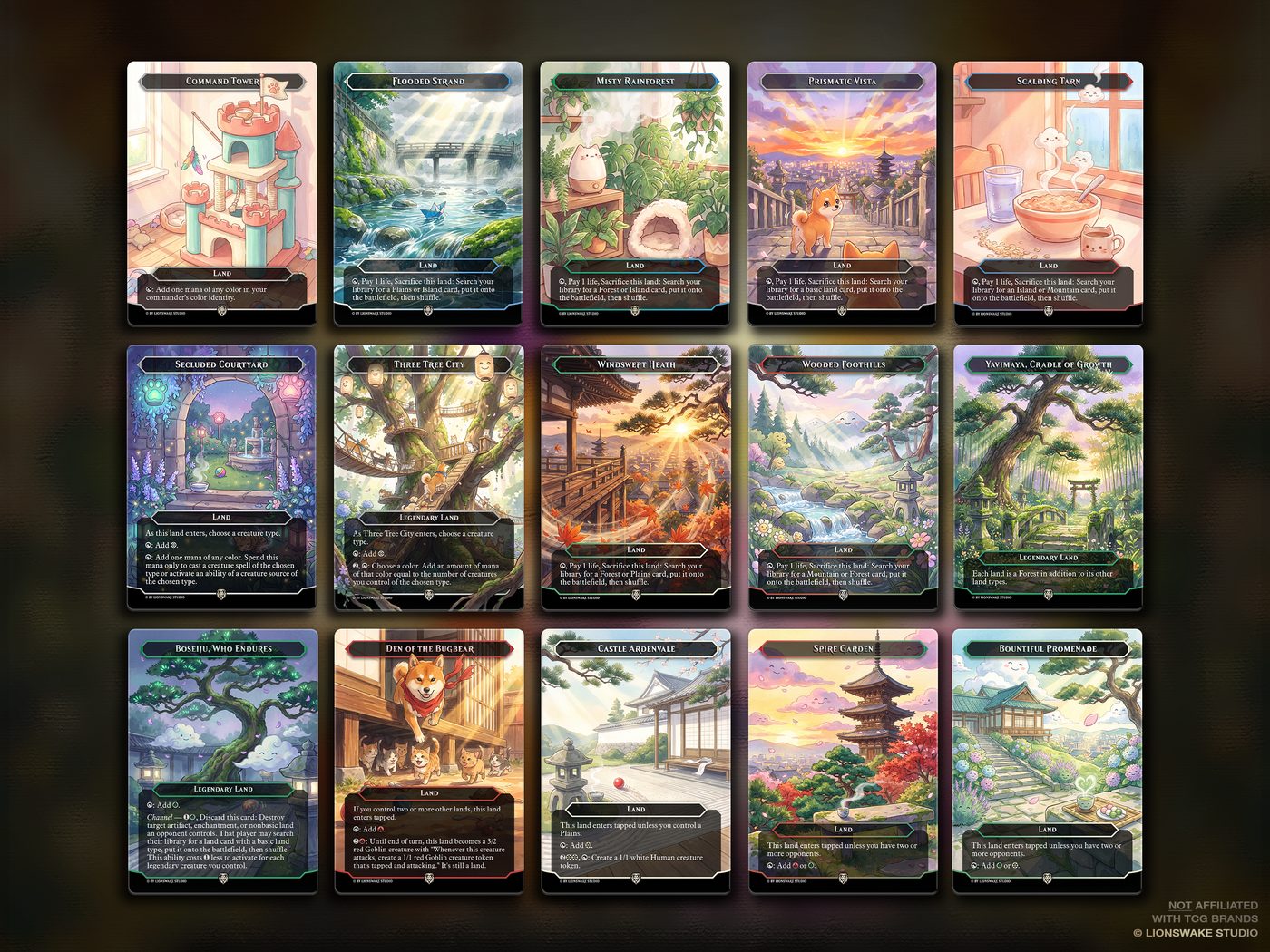 Rin & Seri Cats & Dogs Commander Deck — original artwork, view 12