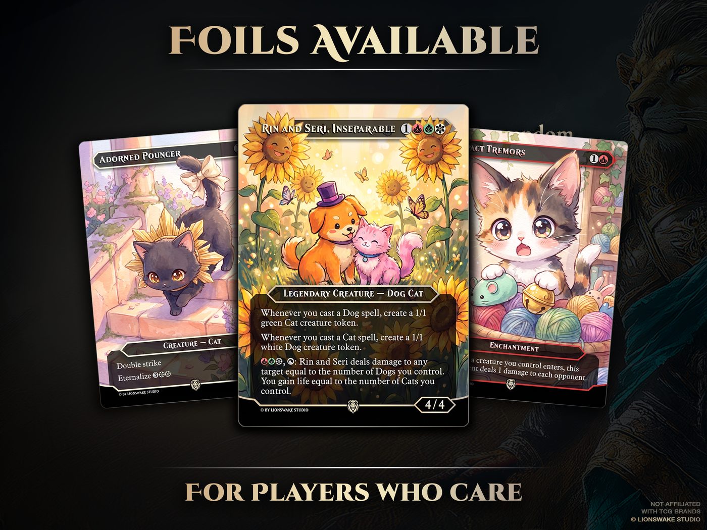 Rin & Seri Cats & Dogs Commander Deck — original artwork, view 15