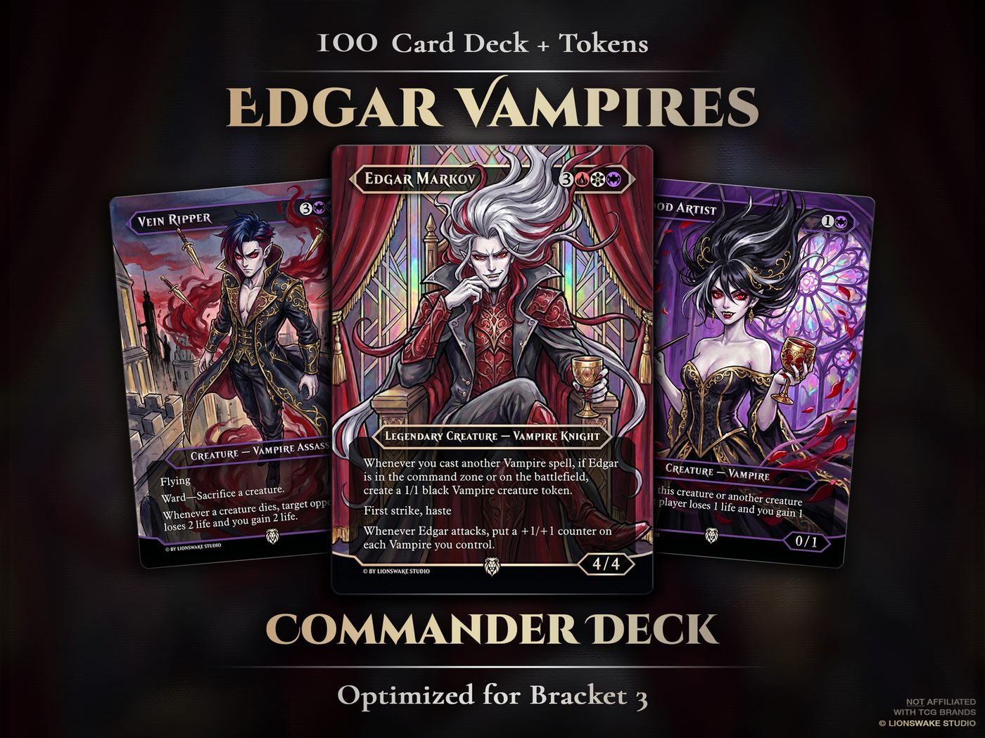 Edgar Markov Vampire Commander Deck — custom original card art