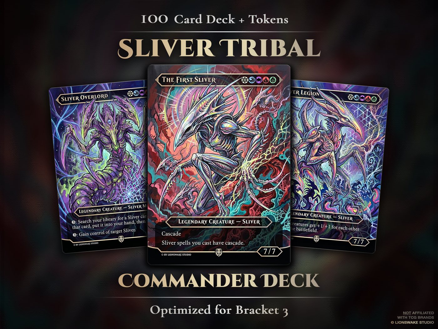 The First Sliver Commander Deck — custom original card art