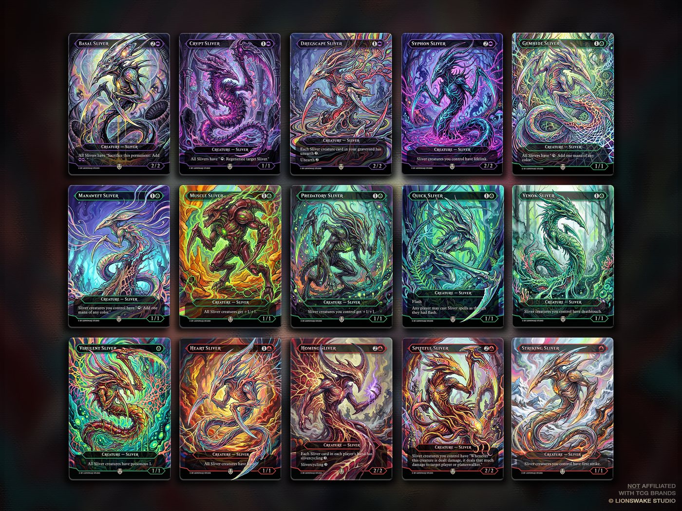 The First Sliver Commander Deck — original artwork, view 6