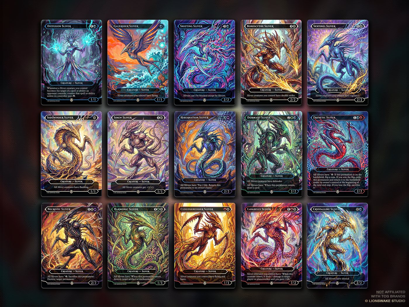 The First Sliver Commander Deck — original artwork, view 7
