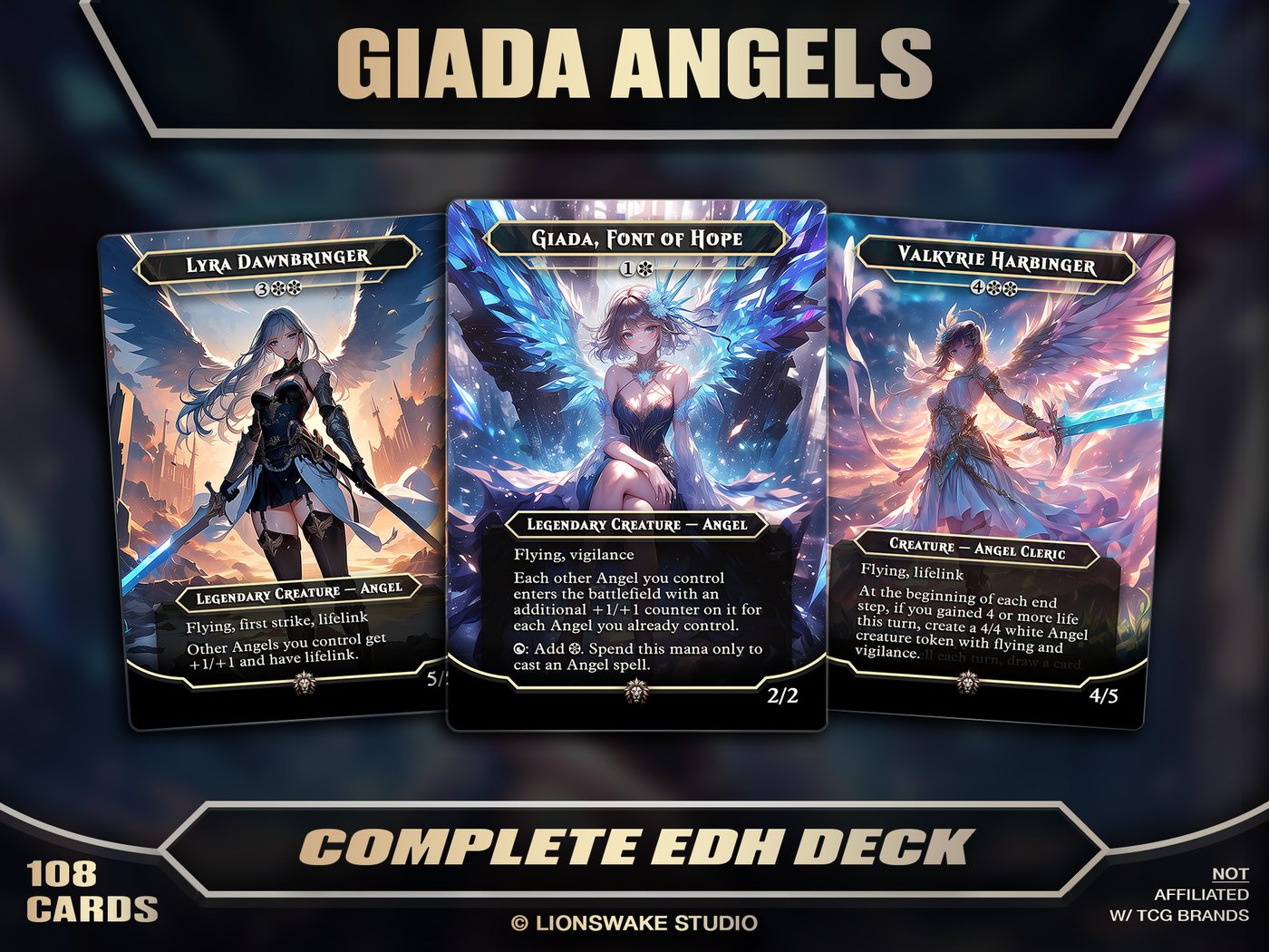 Giada Angel Lifegain Commander Deck — custom original card art
