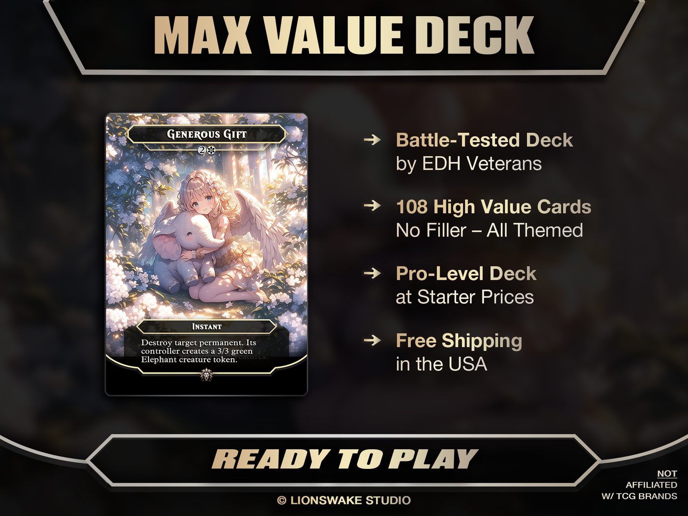 Giada Angel Lifegain Commander Deck — original artwork, view 3