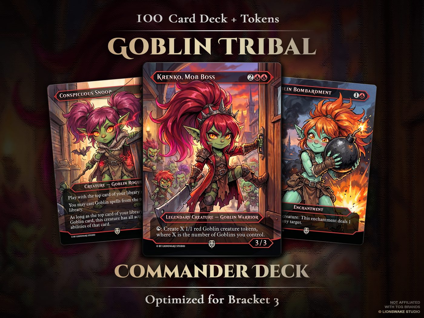 Krenko Goblin Commander Deck — custom original card art