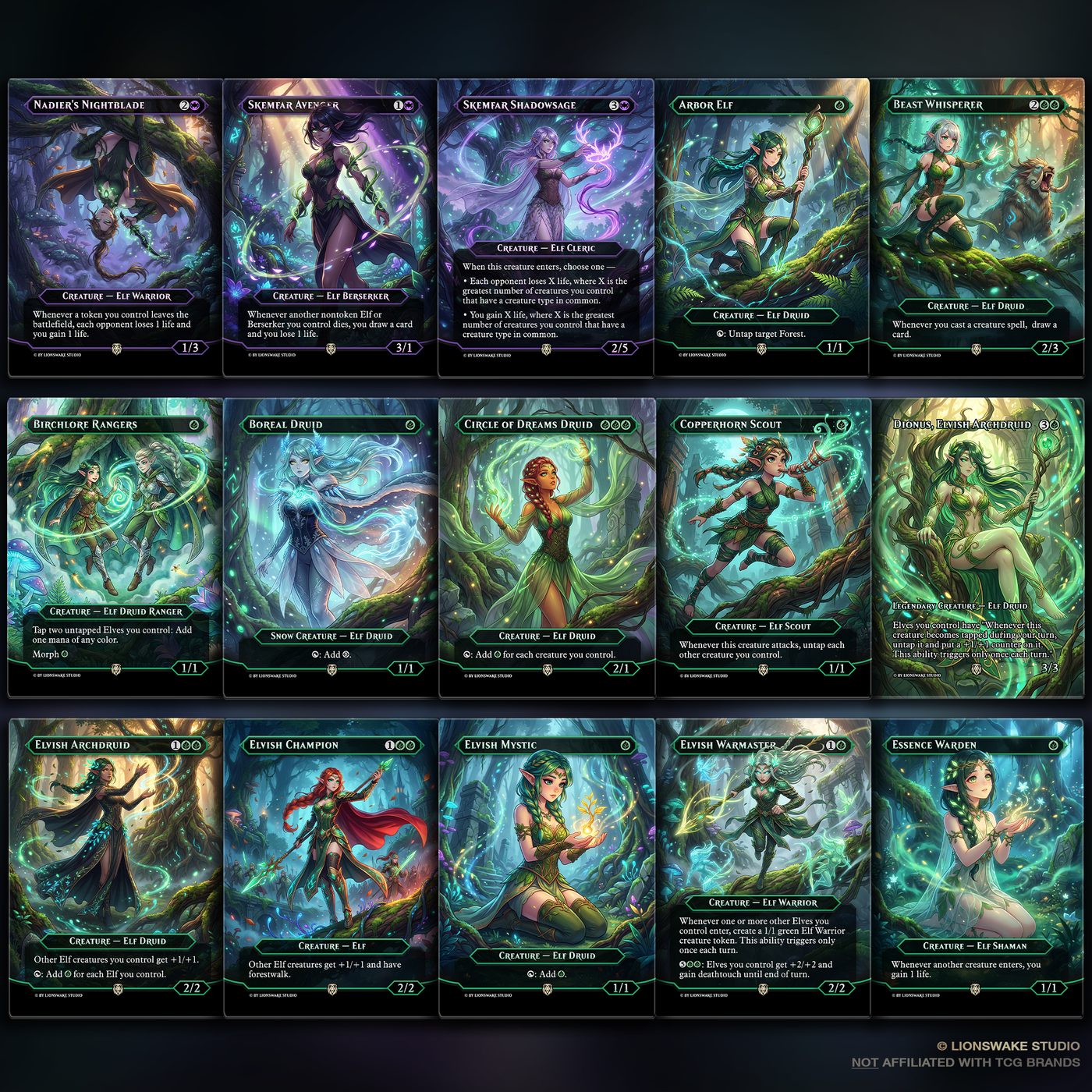 Lathril Elf Commander Deck — original artwork, view 7