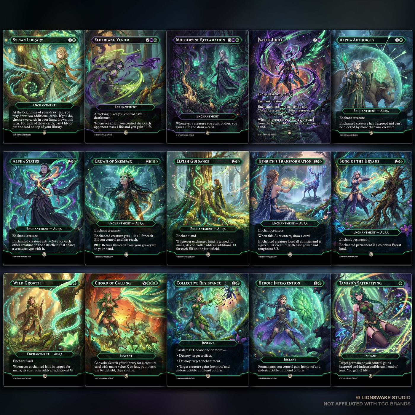 Lathril Elf Commander Deck — original artwork, view 11