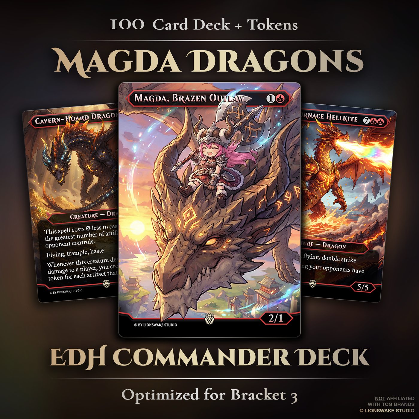 Magda Treasure Commander Deck — custom original card art
